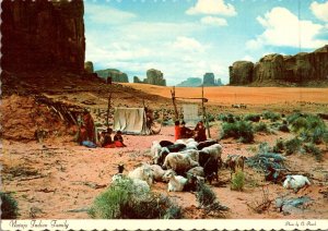 Navajo Indian Family In The Monument Valley Regions Of Arizona and Utah