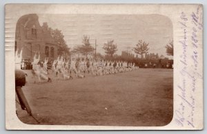 RPPC Sports Men Doing Calisthenics c1913 Real Photo Postcard N30