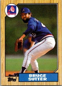 1987 Topps Baseball Card Bruce Sutter Atlanta Braves sk3118