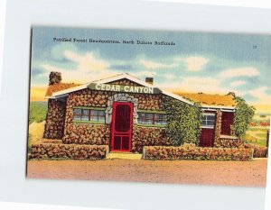 Postcard Petrified Forest Headquarters North Dakota Badlands North Dakota USA