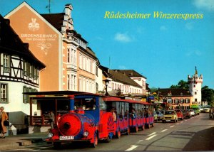 Germany Ruedesheim am Rhein Rhine Street With The Vine Dressers' Express