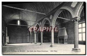 Old Postcard Chateau de Blois The Hall of the States General