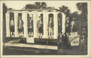 Uncle Sam Declartion Independence Parade Float Philadelphia PA RPPC c1920