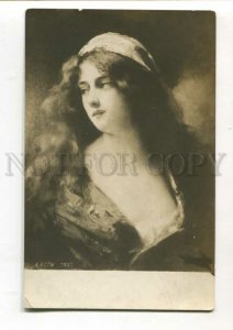 3114347 ANITA Lady w/ LONG HAIR by Angelo ASTI old PHOTO RUSSIA