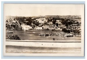 Vintage RPPC Lake Union Yacht Club Seattle, WA. Postcard F146E