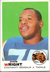 1969 Topps Football Card Ernie Wright Cincinnati Bengals sk5422
