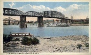 L. and N. Railroad Bridge - Cincinnati, Ohio OH Postcard