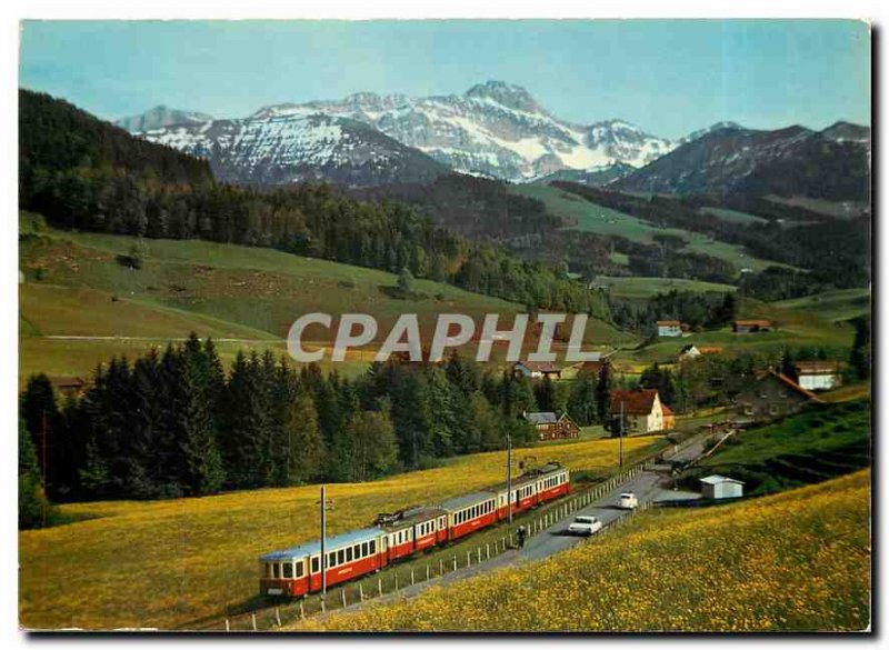 Postcard Modern Appenzellerbahn put Saentis