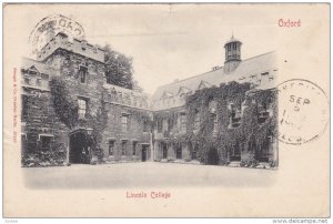 OXFORD, Oxfordshire, PU-1902; Lincoln College