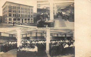 Springfield MA Telephone Building Multi-Views Operators RPPC