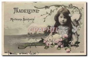 Postcard Old Surname Madeleine Children