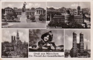 Germany Gruss Aus Muenchen Multi View Real Photo