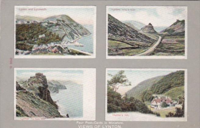 England Views Of Lynton Four Postcards In MIniature