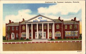 Vintage Postcard Greyhound Bus Terminal Lexington, Kentucky KJ3
