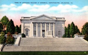 Virginia Arlington Tomb Of Unknown Soldier At Memorial Amphitheatre