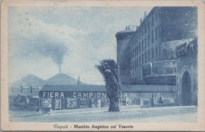 Postcard Italy Maschio Angioino Col Vesuvio Napoli Italy