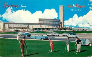 Las Vegas Nevada Hacienda Hotel Golf Autos Western Resort Postcard 21-12768