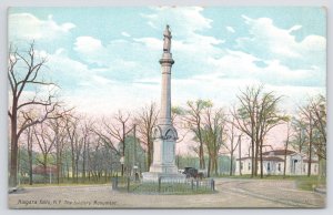 State View~Niagara Falls New York~Soldiers' Monument~Prospect Park~Vintage PC
