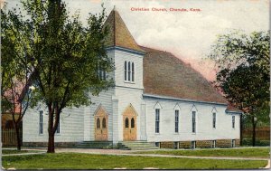 Postcard Christian Church in Chanute, Kansas~131685