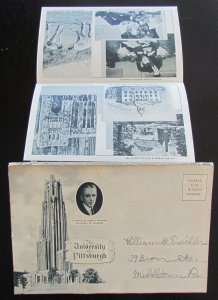 UNIVERSITY OF PITTSBURGH PA ANTIQUE FOLDING POSTCARDS SET