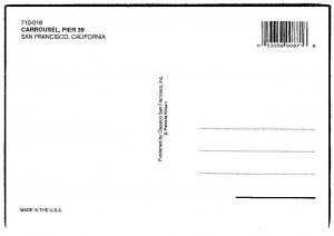 San Francisco  California  Carousel Pier 39     Postcard