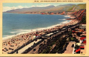 California Santa Monica Scene On Los Angeles County Beach 1940