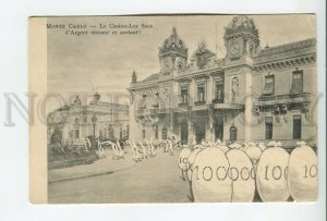 460568 Monaco Monte Carlo casino money bags humor cartoon Vintage postcard