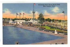 CT - New London. Ocean Beach Park Swimming Pool ca 1940's