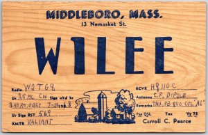 1963 QSL Radio Card W1LEE Middleboro MA Amateur Radio Station Posted Postcard