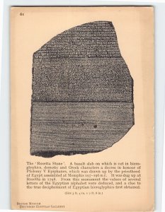 Postcard The Rosetta Stone British Museum London England