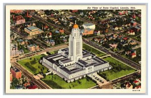 Postcard NE Air View State Capitol Lincoln Neb. Nebraska