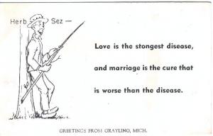 MI   GRAYLING   COMIC GREETINGS postcard