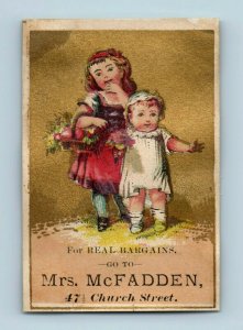 Lot Of 2 1870's-80's Mrs. McFadden Real Bargains Adorable Children Baby P160