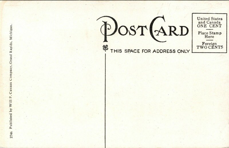 Postcard No. 4 High School in East Jordan, Michigan