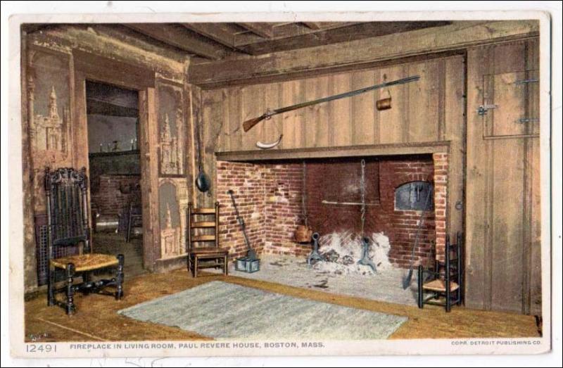 Fireplace in Living Room, Hancock-Clarke House, Lexington MA