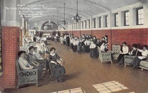 CURTIS PUBLISHING CO RECREATION ROOM PHILADELPHIA ADVERTISING POSTCARD (c.1910)