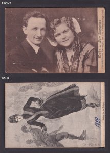 Vintage postcard Germany Circus Wally & Willy Kümigkeit Comic Singing Dance Duet