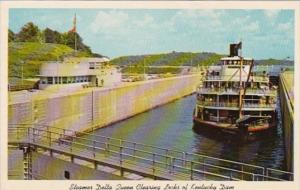 Kentucky Steamer Delta Queen Clearing Locks Of Kentucky Dam