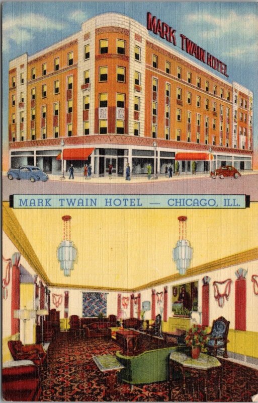 Mark Twain Hotel Chicago IL Postcard PC454