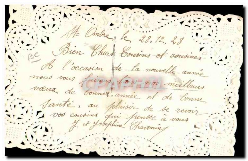 Postcard Old Main Fancy Embroidery Flowers