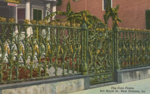 Vintage Postcard The Corn Fence House Royal Street New Orleans Louisiana L.A.