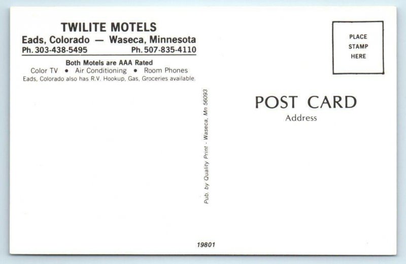 WASECA, Minnesota MN ~ Roadside TWILITE MOTEL  c1970s  Postcard