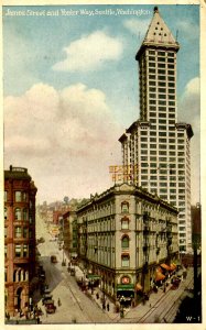 WA - Seattle. James St & Yesler Way Street Scene