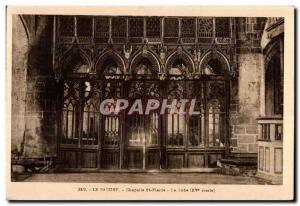 Old Postcard Le Faouet La Chapelle St Fiarce Jube (XVsiecle)
