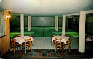 VINTAGE POSTCARD DINING AREA MOTEL ROND-PONT AT LEVIS QUEBEC CANADA 1960s