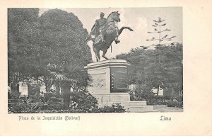 PLAZA DE LA INQUISICION BOLIVAR LIMA PERU POSTCARD (c. 1905)