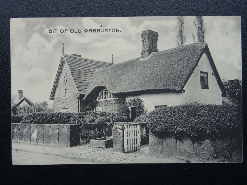 Greater Manchester WARBURTON Cottage & Old Water Pump c1907 Postcard by Rajar