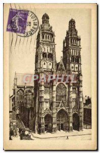 Postcard Old Tours L and L Cathedrale St Gatien Built for 3 centuries 1170 ha...