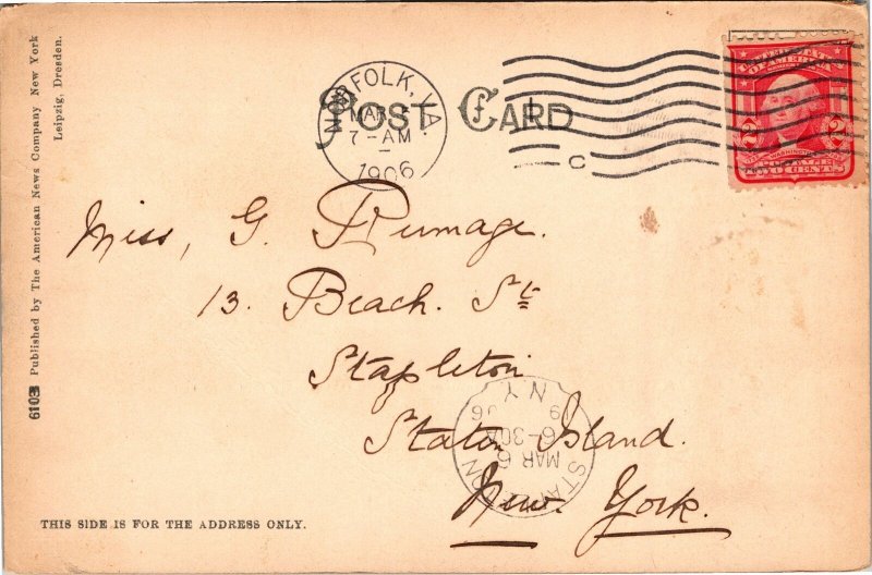 Postcard VA Ocean View c.1906