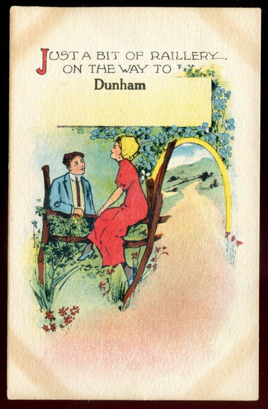 dc639 - DUNHAM Quebec Postcard 1910s Romantic Couple by Winsch